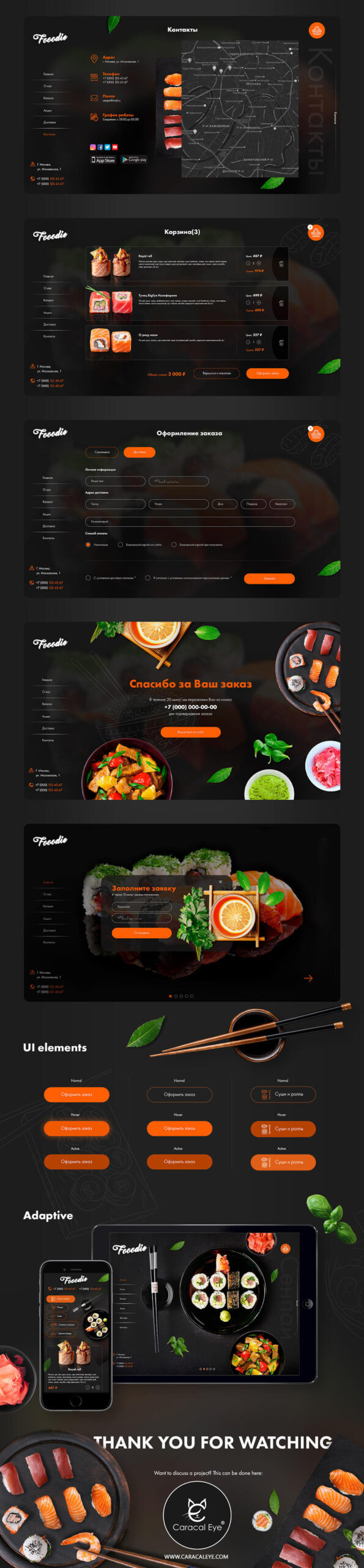 Food Delivery Website and App design and Developed By CaracalEye