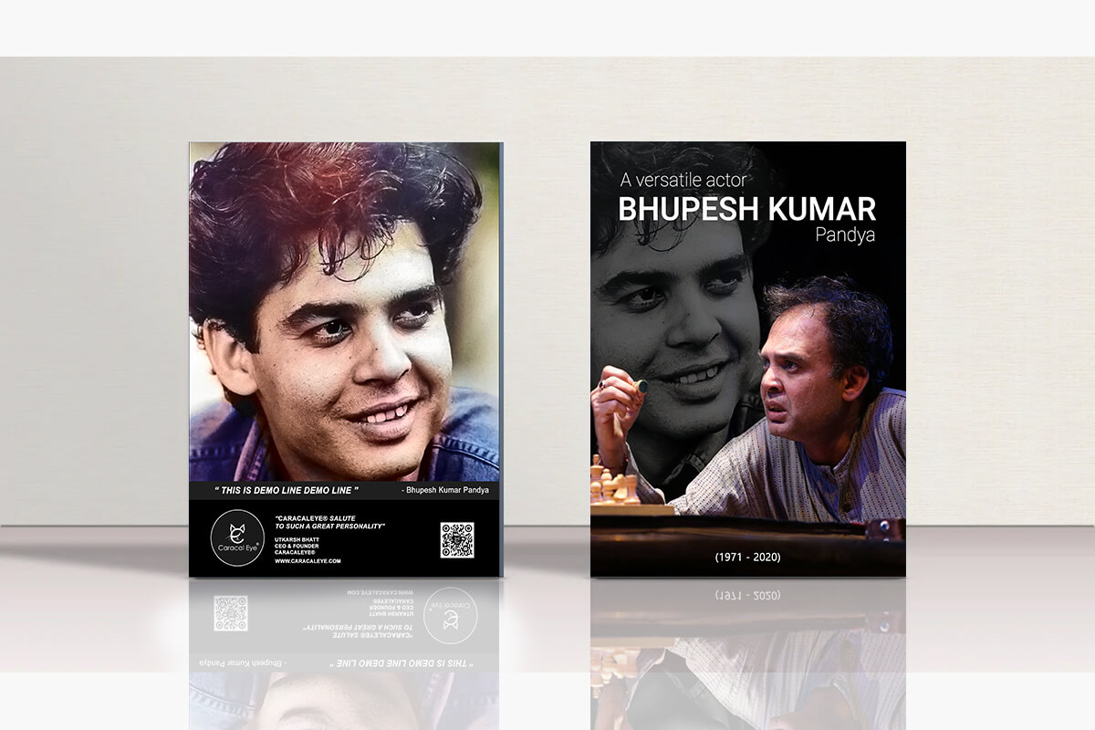 A Versatile actor BhupeshKumarPandya Book Design By CaracalEye