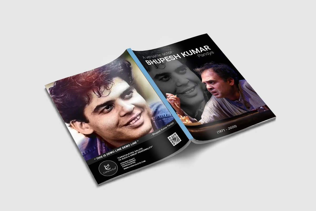 A Versatile actor BhupeshKumarPandya Book Design By CaracalEye