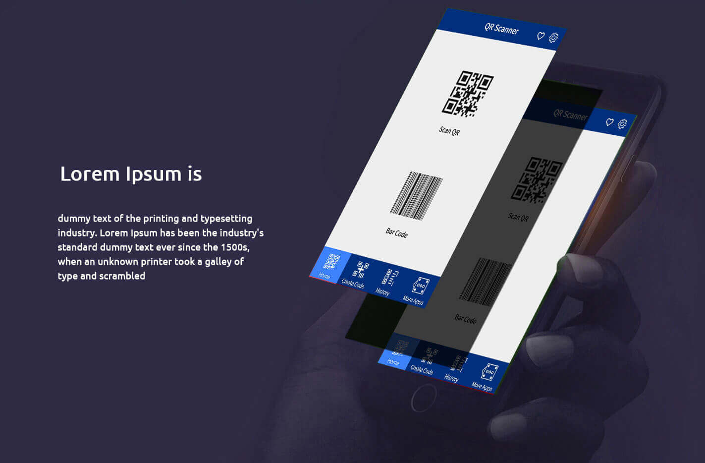 BAR code and QR scanning app design By CaracalEye