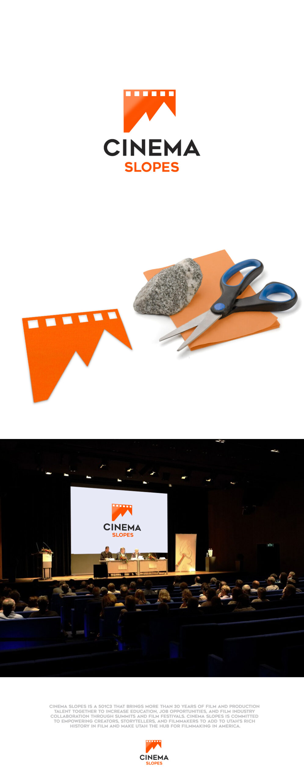 Cinema Slopes Logo & Brand Identity Design by Utkarsh Bhatt (UKB) | CaracalEye® | Film Festival & Creative Industry Branding 1 Logo Design By CaracalEye