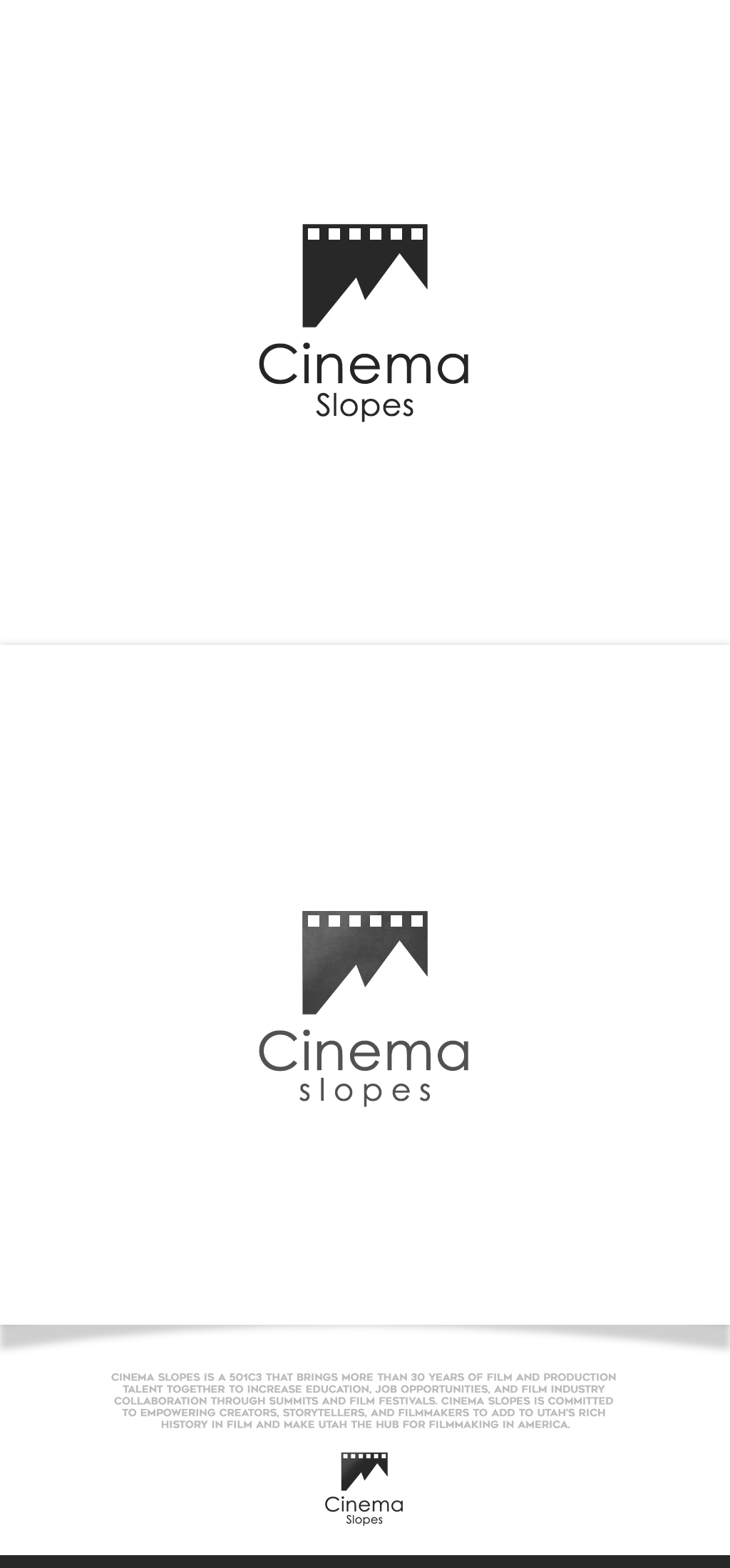 Cinema Slopes Logo & Brand Identity Design by Utkarsh Bhatt (UKB) | CaracalEye® | Film Festival & Creative Industry Branding 2 Logo Design By CaracalEye