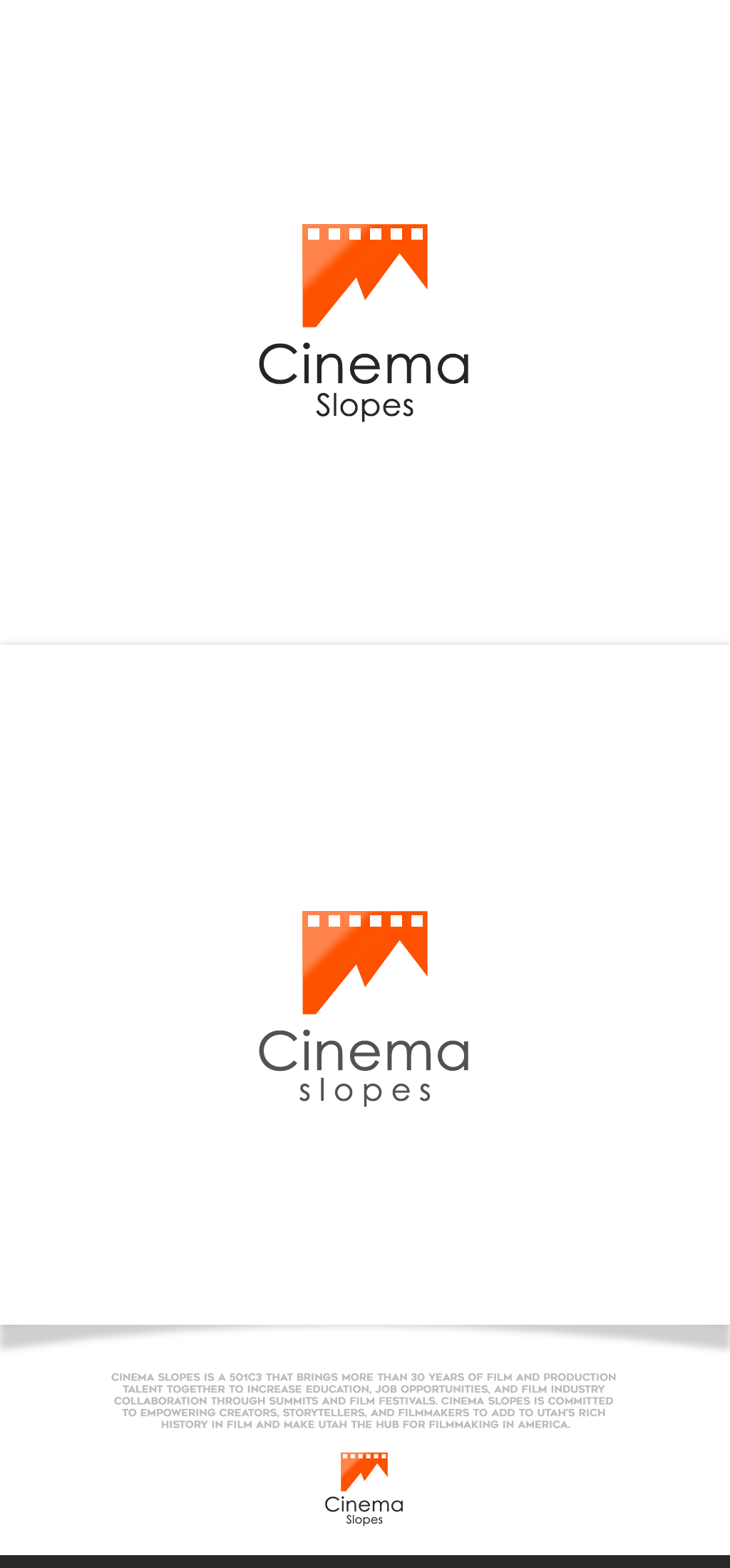 Cinema Slopes Logo & Brand Identity Design by Utkarsh Bhatt (UKB) | CaracalEye® | Film Festival & Creative Industry Branding 3 Logo Design By CaracalEye