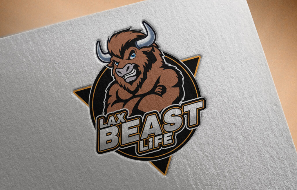 Bold & Athletic Mascot Logo & Character Design – LAX Beast Life by Utkarsh Bhatt (UKB), CaracalEye®