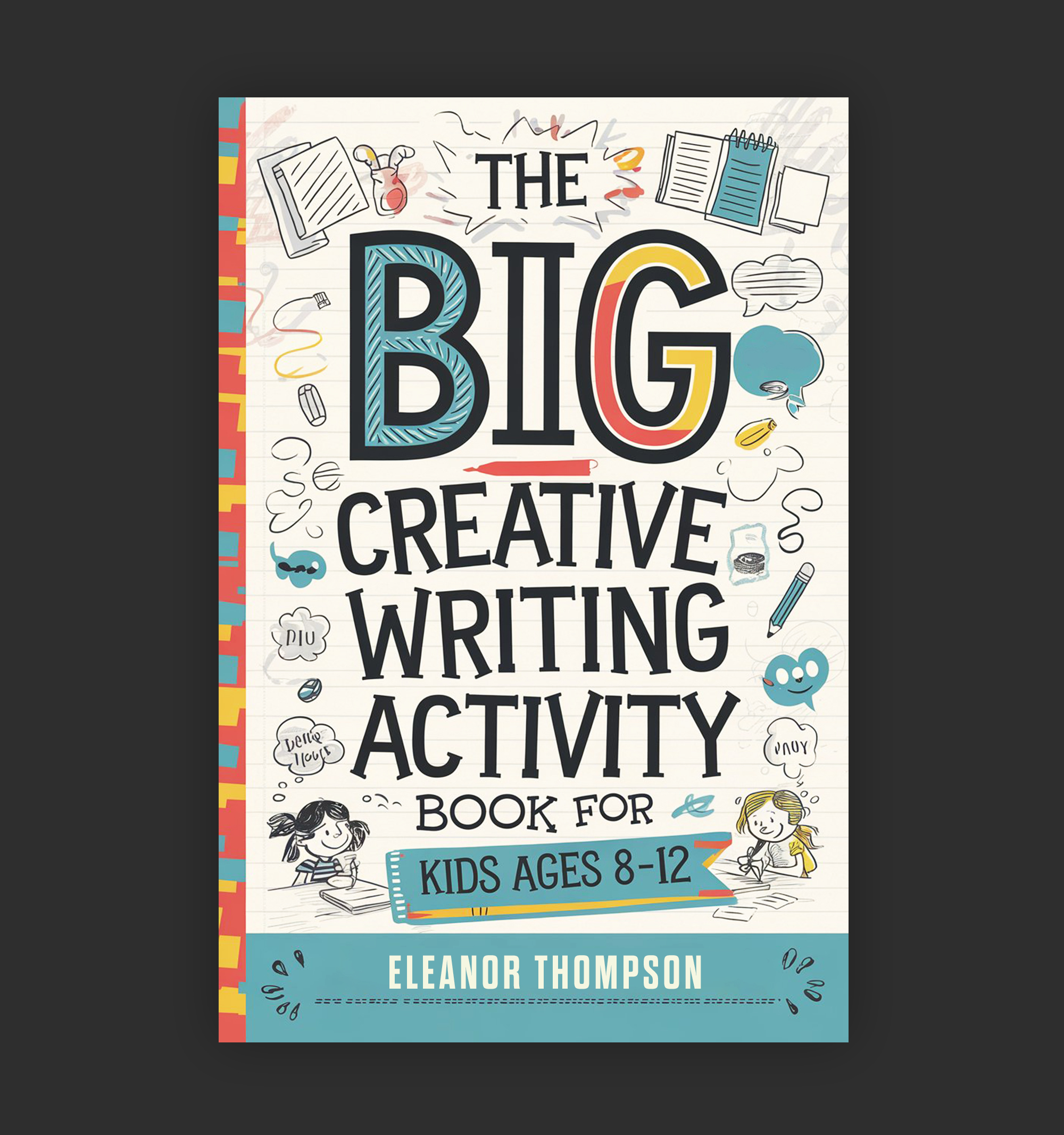 The Big Creative Writing Activity Book for Kids (Ages 8–12) | Fun, Educational Book Cover Design by Utkarsh Bhatt (UKB), CaracalEye® 5 Book cover Design By CaracalEye