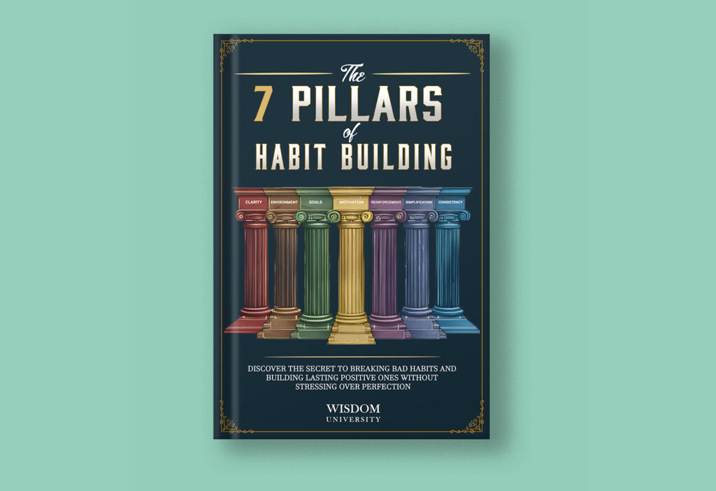 The 7 Pillars of Habit Building – Premium Book Cover Design by Utkarsh Bhatt (UKB), CaracalEye®
