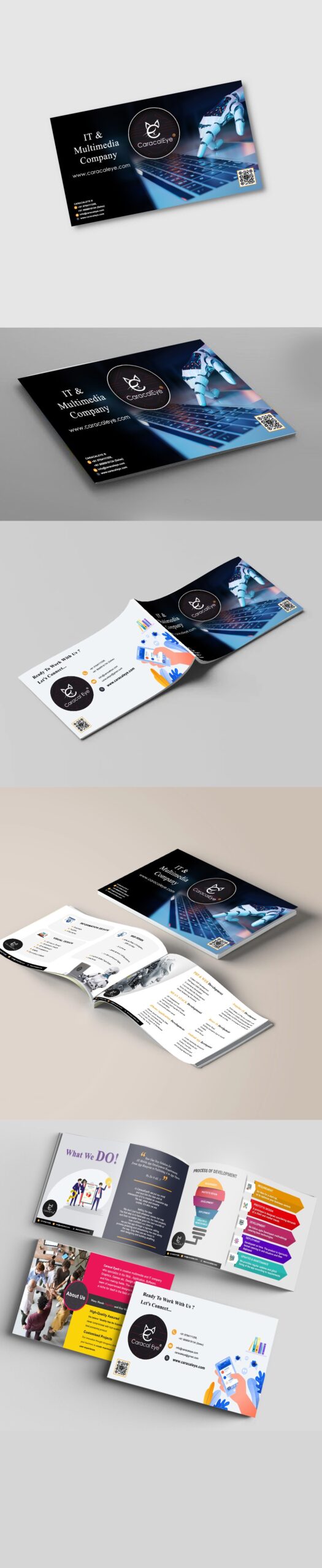 Creative Corporate Brochure Design for IT & Multimedia Company by CaracalEye® | Professional Branding & Marketing Collateral 1 Brochure Design By CaracalEye