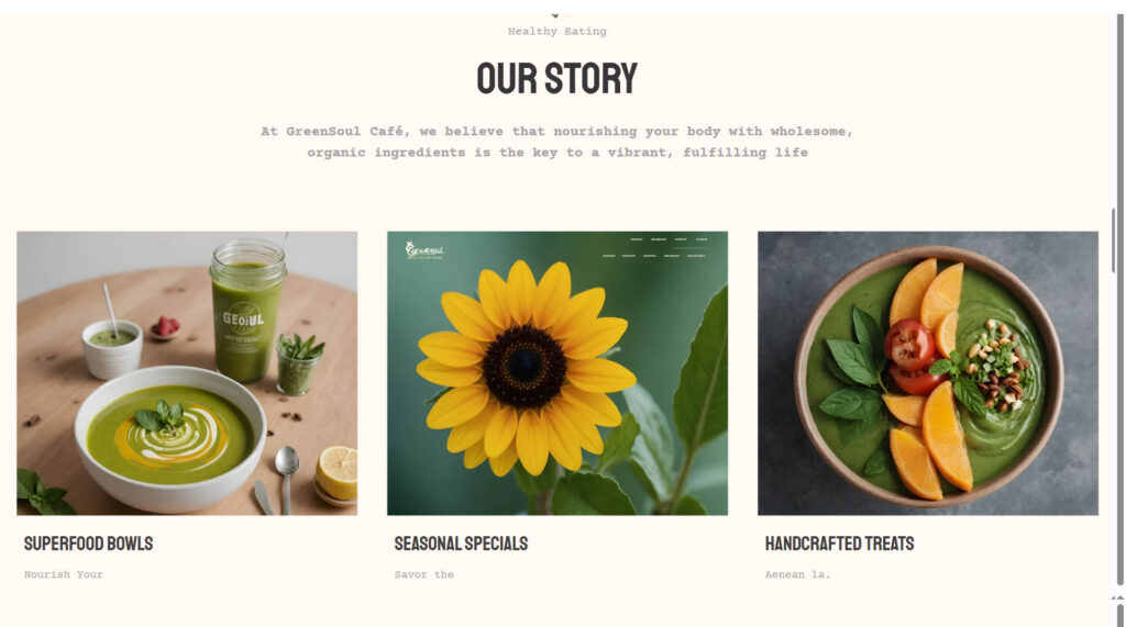 🌿 GreenSoul Café – Website Design & Development by CaracalEye